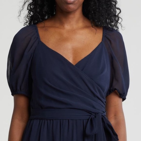 Julia Jordan Surplice navy blue Midi Dress/size 10 - Picture 4 of 5